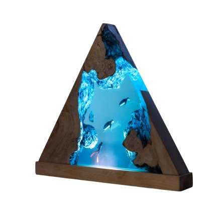 Sea Turtle Canyon Epoxy Night Light handmade epoxy resin night light
