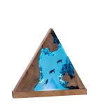 Detail view of Sea Turtle Canyon Epoxy Night Light handmade epoxy resin lamp