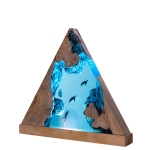 Detail view of Sea Turtle Canyon Epoxy Night Light handmade epoxy resin lamp