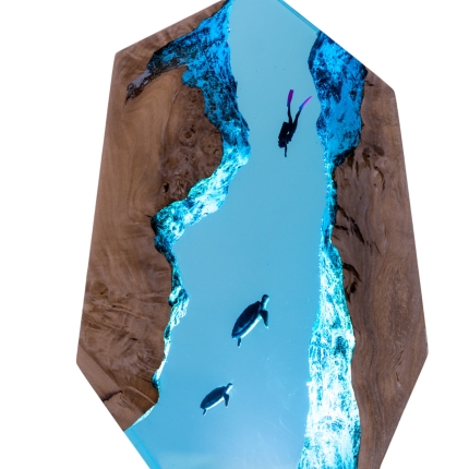 Sea Turtle Epoxy Night Light handmade epoxy resin night light