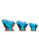 Detail view of Sea Turtle Wave Epoxy Night Light handmade epoxy resin lamp
