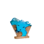 Detail view of Sea Turtle Wave Epoxy Night Light handmade epoxy resin lamp