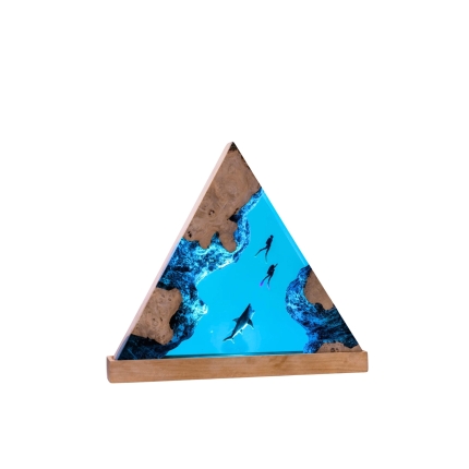 Shark Canyon Epoxy Night Light handmade epoxy resin night light