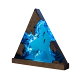 Detail view of Shark Canyon Epoxy Night Light handmade epoxy resin lamp