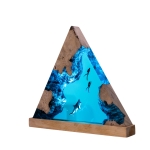 Detail view of Shark Canyon Epoxy Night Light handmade epoxy resin lamp