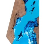 Shark Crystal Block Epoxy Night Light handmade epoxy resin night light