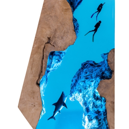 Shark Crystal Block Epoxy Night Light handmade epoxy resin night light