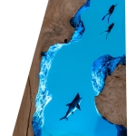 Shark Crystal Block Epoxy Night Light handmade epoxy resin night light