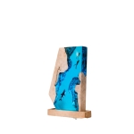 Detail view of Shark Crystal Block Epoxy Night Light handmade epoxy resin lamp