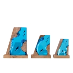 Detail view of Shark Crystal Block Epoxy Night Light handmade epoxy resin lamp