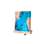 Detail view of Shark Cylinder Epoxy Night Light handmade epoxy resin lamp