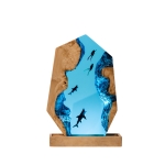 Detail view of Shark Epoxy Night Light handmade epoxy resin lamp