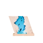 Detail view of Shark Ocean Block Epoxy Night Light handmade epoxy resin lamp