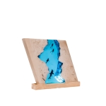 Detail view of Shark Ocean Block Epoxy Night Light handmade epoxy resin lamp
