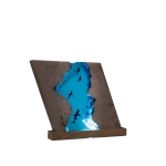 Detail view of Shark Ocean Block Epoxy Night Light handmade epoxy resin lamp
