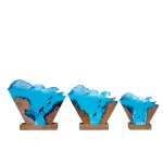 Detail view of Shark Wave Epoxy Night Light handmade epoxy resin lamp