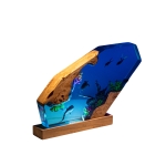 Detail view of Whale Shark and Whale Epoxy Night Light handmade epoxy resin lamp