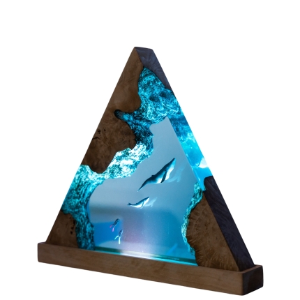 Whale Canyon Epoxy Night Light handmade epoxy resin night light