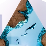 Detail view of Whale Canyon Epoxy Night Light handmade epoxy resin lamp