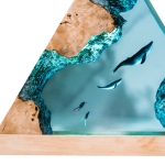 Detail view of Whale Canyon Epoxy Night Light handmade epoxy resin lamp