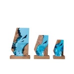 Detail view of Whale Crystal Block Epoxy Night Light handmade epoxy resin lamp
