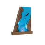 Detail view of Whale Crystal Block Epoxy Night Light handmade epoxy resin lamp
