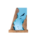 Detail view of Whale Crystal Block Epoxy Night Light handmade epoxy resin lamp