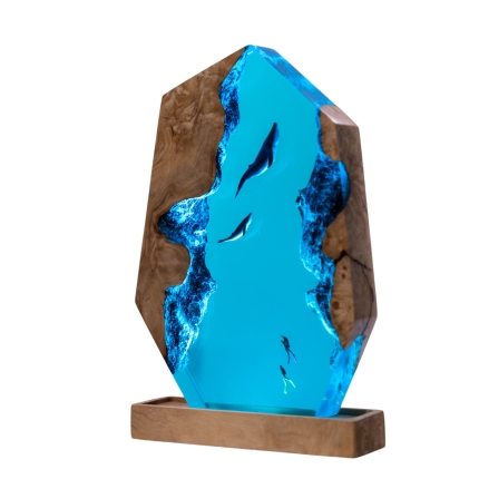 Whale Epoxy Night Light handmade epoxy resin night light