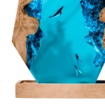 Detail view of Whale Epoxy Night Light handmade epoxy resin lamp