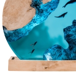 Detail view of Whale Column Epoxy Night Light handmade epoxy resin lamp